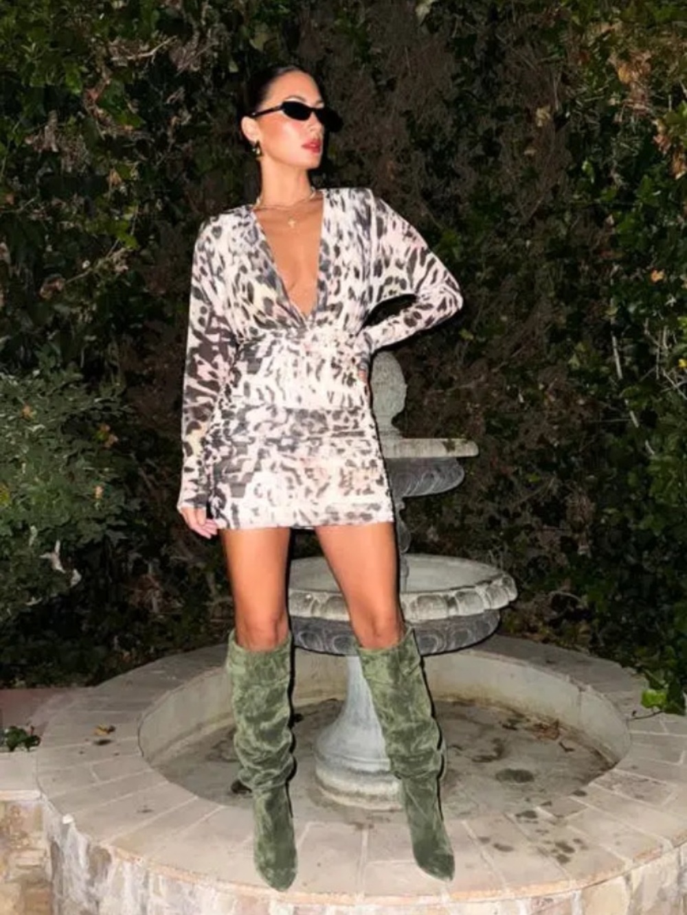 AFRM Jett Ruched Long Sleeved Minidress